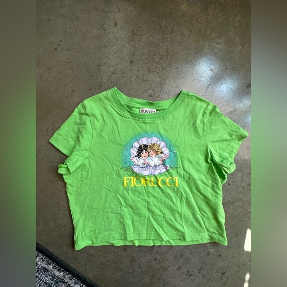 Fiorucci green Venus Agnes cropped tshirt medium - Picture 1 of 1